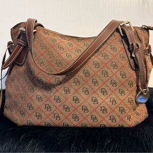 Dooney & Bourke Brown and Red Shoulder Bag